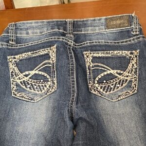 ZCO Jeans Women's Blue Skinny Embroidered Pocket Jeans